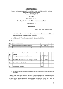 República Argentina Ministerio de Transporte Proyecto de