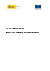 PROGRAMA FORMATIVO Técnico de Sistemas Microinformáticos