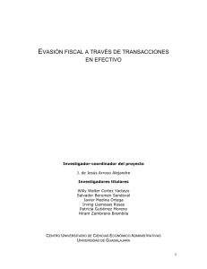 Evasión Fiscal a través de Transacciones en Efectivo