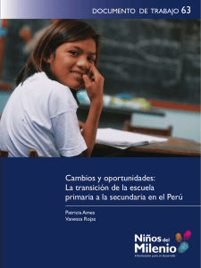 La transición de la escuela primaria a la secundaria en el Perú