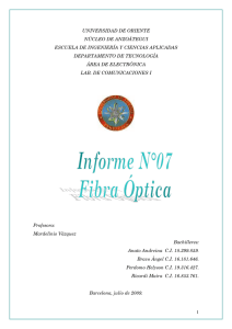 Informe N°07 fibra optica