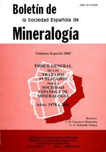 Boletín de la Sociedad Española de Mineralogía