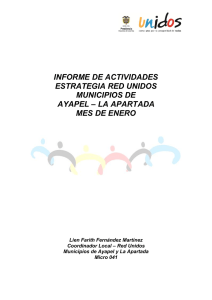 informe de actividades estrategia red unidos municipios de
