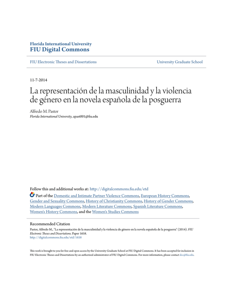 La representación de la masculinidad y la violencia de género en la