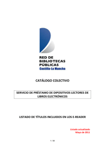 Listado de obras incluidas - Red de Bibliotecas de Castilla