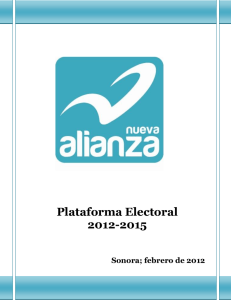 Plataforma Electoral 2012-2015 - Consejo Estatal Electoral y de