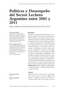 Políticas y Desempeño del Sector Lechero Argentino entre 2003 y