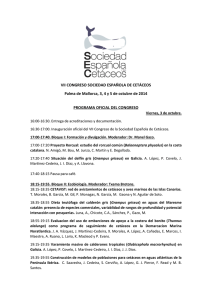 Programa - Sociedad Española de Cetáceos