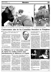 Cuatrocientos años de los Carmelitas Descalzos en Pamplona