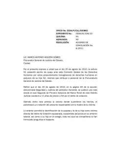 OFICIO No - Comisión Estatal de los Derechos Humanos de Sinaloa