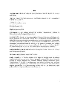 Trabajo de grado para optar al título de Magister en Teología de la