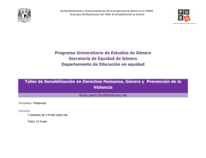 Modalidad presencial - Programa Universitario de Estudios de Género