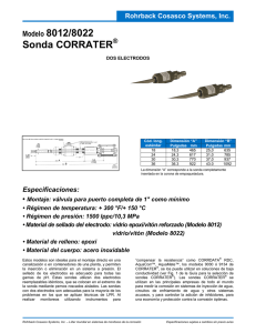 Modelo 8012/8022 Sonda CORRATER