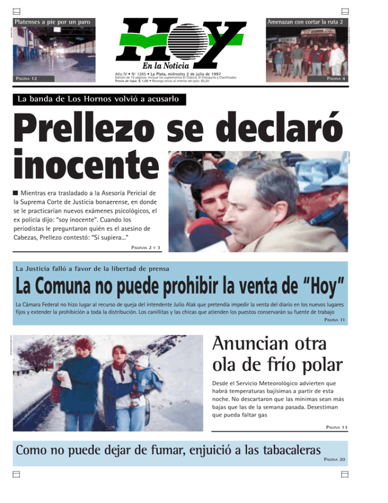 Prellezo se declaró inocente