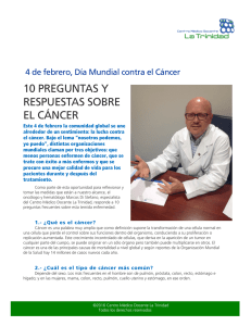 10 preguntas y respuestas sobre el cáncer