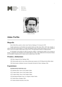 Jaime Farfán - Artistas Visuales Chilenos