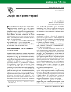Cirugía en el parto vaginal