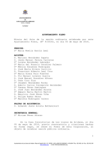 Acta del Pleno - Ayuntamiento de Los Llanos de Aridane