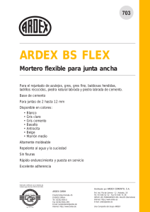 ARDEX BS FLEX Mortero flexible para junta ancha