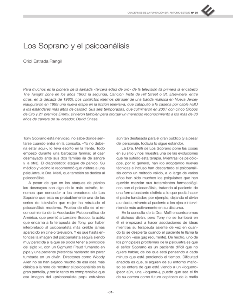 Los Soprano Y El Psicoanálisis