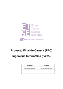 Proyecto Final de Carrera (PFC) Ingeniería Informática (04/05)