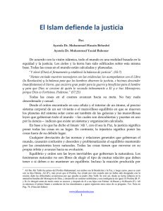 El Islam defiende la justicia