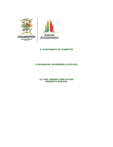 h. ayuntamiento de champotón plan municipal de desarrollo 2015