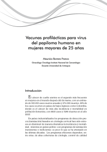 Vacunas profilácticas para virus del papiloma humano en mujeres