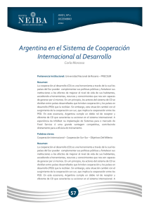 Argentina en el Sistema de Cooperación Internacional al
