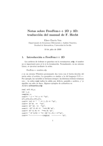Notas sobre FreeFem++ 2D y 3D: traducción del manual de F. Hecht