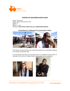 El Inti Raymi y la difusión de la cosmovisión andina