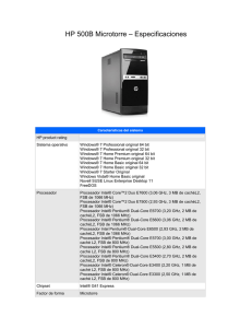 HP 500B Microtorre – Especificaciones