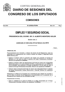 Diario de Sesiones de la Comisión de Empleo y Seguridad Social