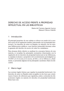 Derecho de acceso frente a propiedad intelectual en las bibliotecas