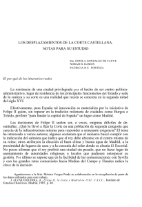 LOS DESPLAZAMIENTOS DE LA CORTE CASTELLANA. NOTAS