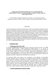 participación público-privada en la provisión de infraestructuras en