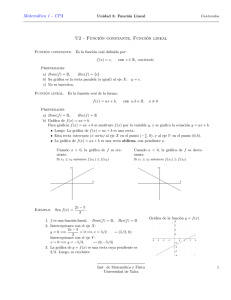 Matemática 1 - CPA U2 - Función constante
