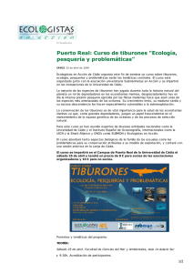Puerto Real: Curso de tiburones "Ecología, pesquería y