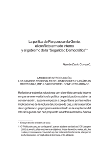 La política de parques con la gente, el conflicto armado interno y