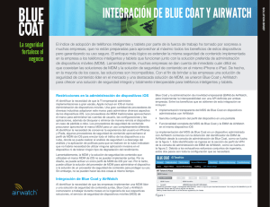 INTEGRACIÓN DE BLUE COAT Y AIRWATCH
