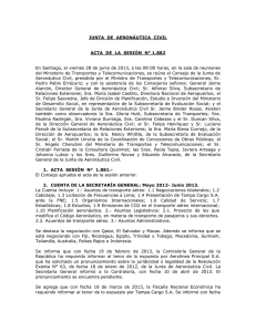 JUNTA DE AERONÁUTICA CIVIL ACTA DE LA SESIÓN N° 1.882