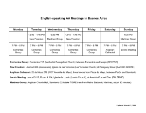English-speaking AA Meetings in Buenos Aires