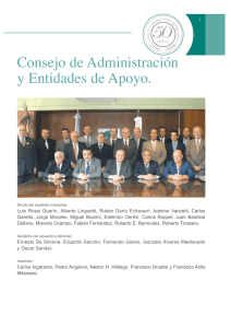 Consejo de Administración y Entidades de Apoyo.