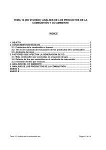 tema 12 (rd 919/2006): análisis de los productos de la combustión y