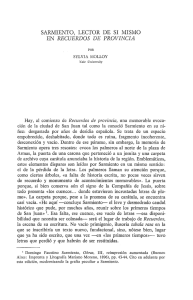 SARMIENTO, LECTOR DE SI MISMO EN RECUERDOS DE