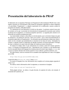 Presentación del laboratorio de PRAP