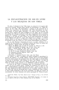 La exclaustración de 1820 en Leyre y las reliquias de San Virila
