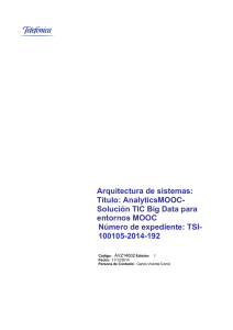 Arquitectura de sistemas: Título: AnalyticsMOOC