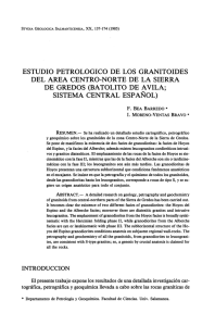 Estudio petrológico de los granitoides del área centro-sur