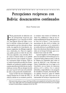 Percepciones recíprocas con Bolivia: desencuentros continuados